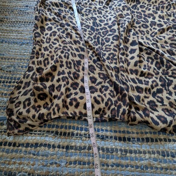 Animal Print Kimono Cover Up Cape Brown Black OSFM Mobwife Y2K Baddie - Picture 3 of 6